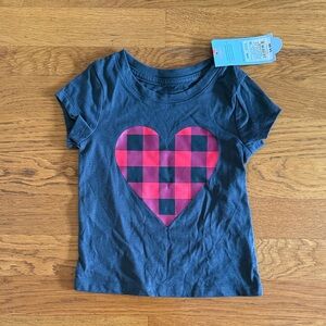 FREE WITH BUNDLE: Cat & Jack Kids Tee with Checkered Heart - 18m